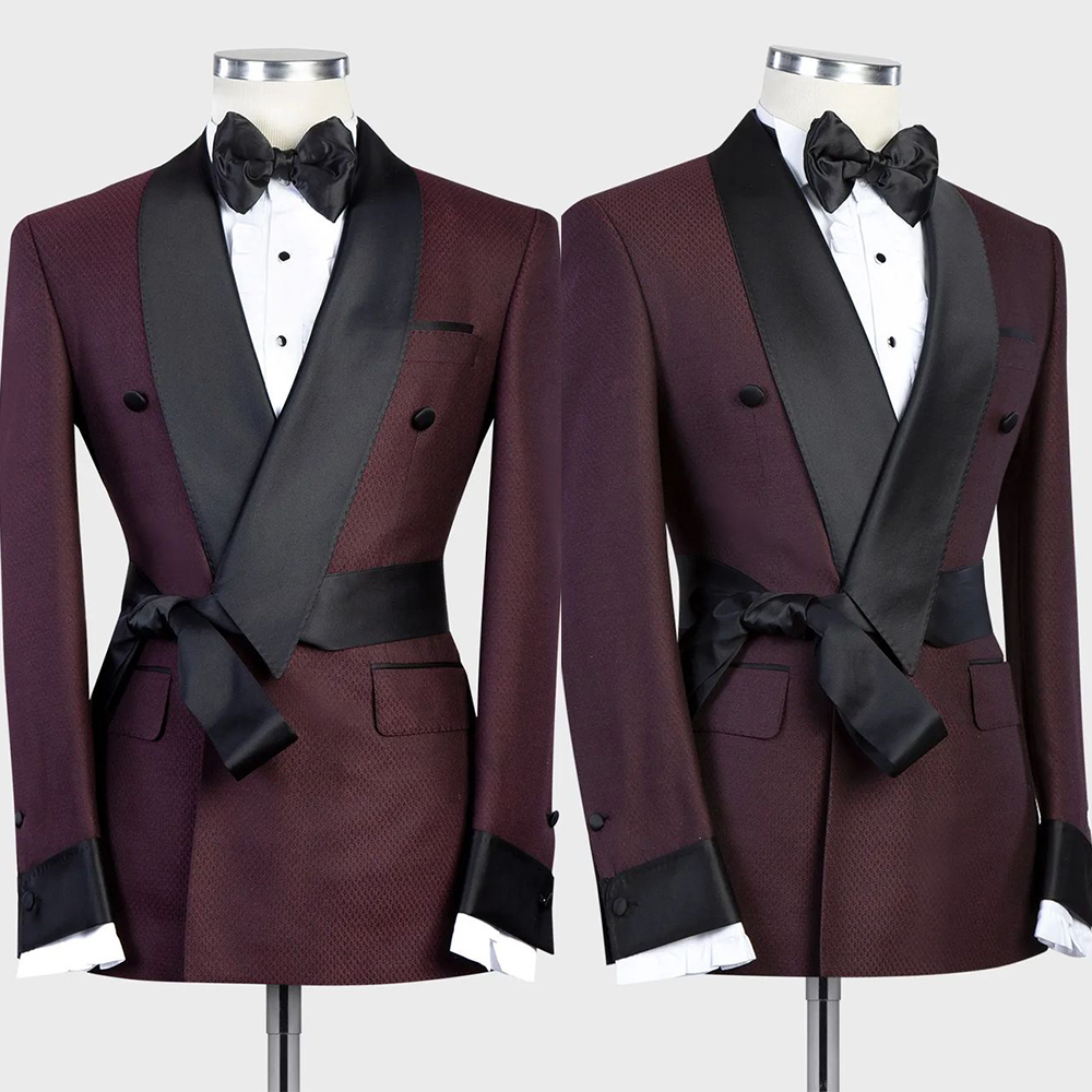 Latest Men Formal Wear - Красный новейший классический мужской костюм, двубортный