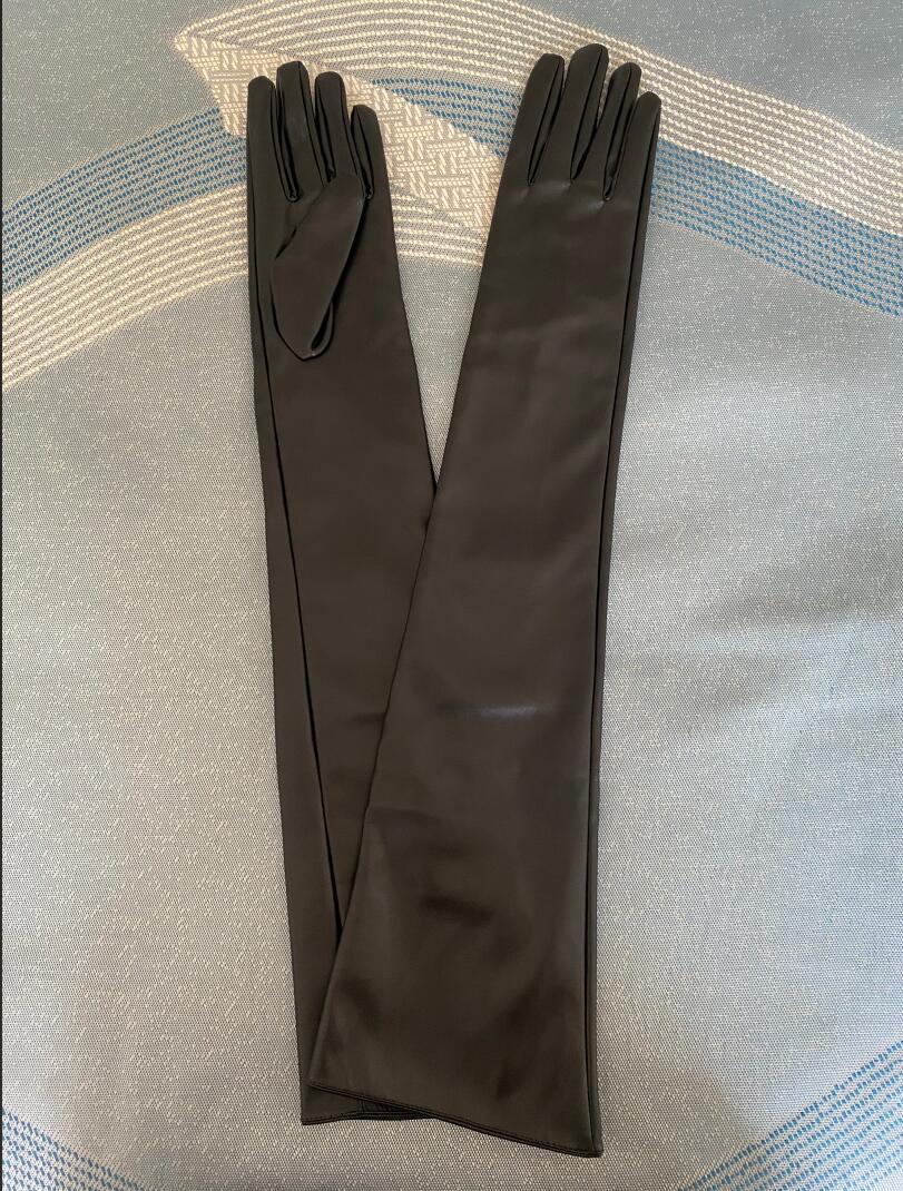 Formal Glove Leather - Женская длинная перчатка из искусственной кожи,