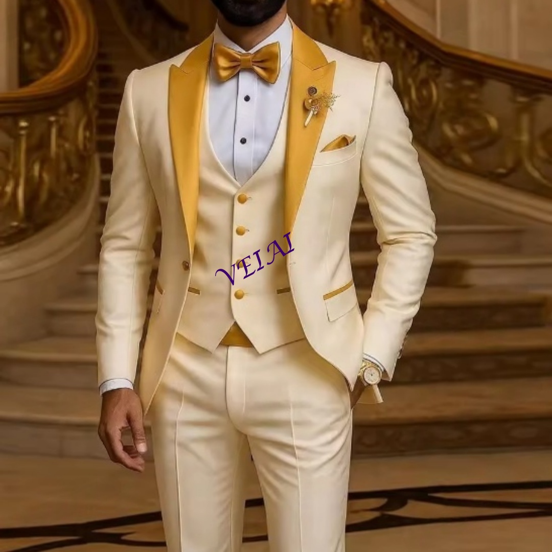 Men'S Formal Wear For A Wedding - Мужской костюм цвета слоновой кости по