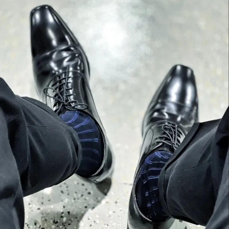 Men'S Formal Wear Accessories - Мужские полосатые носки, ультратонкие шелковые носки