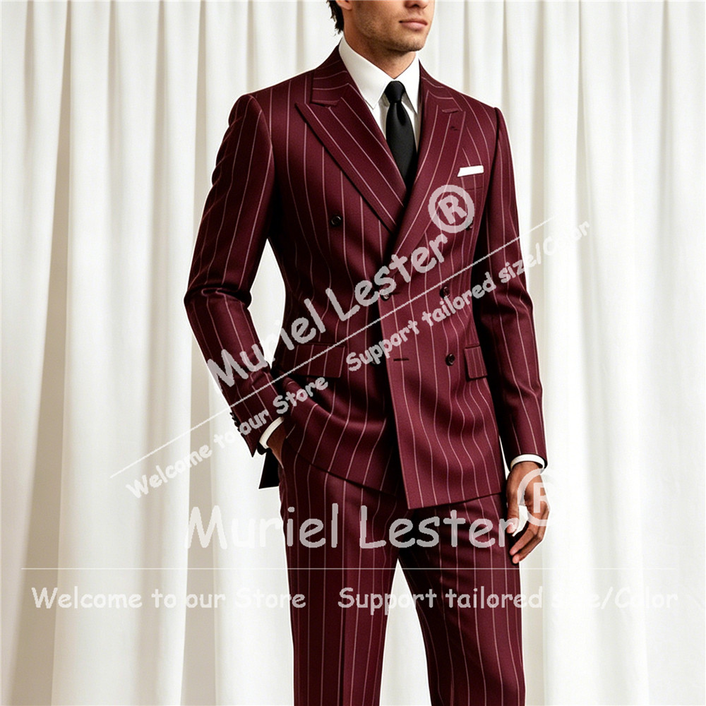 Elegant Formal Men'S Wear - Элегантный мужской костюм в полоску, комплект