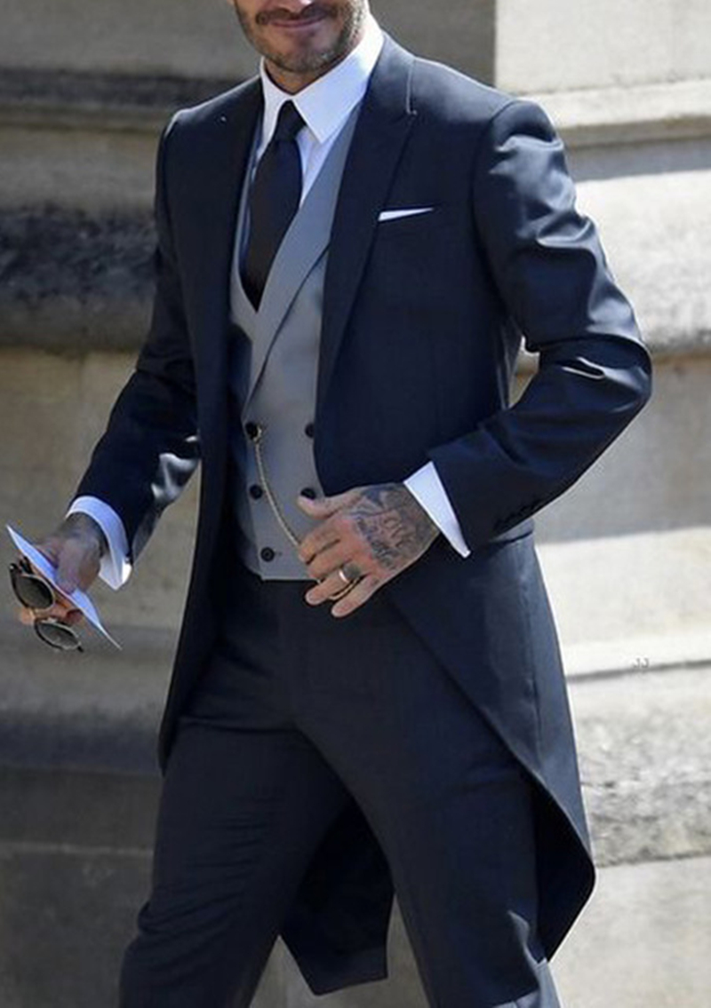 Men'S Formal Wear For A Wedding - Темно-синие мужские строгие костюмы, женский жилет