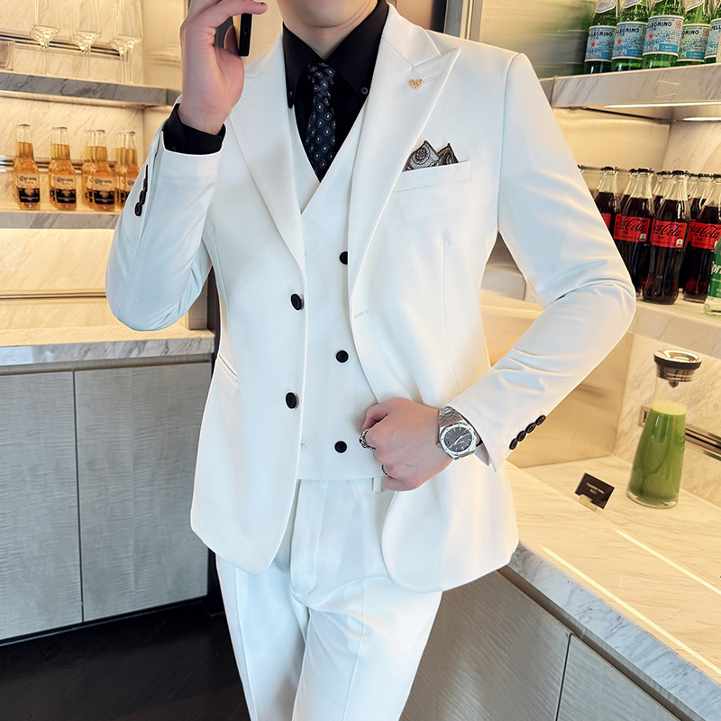 Облегающий комплект из трех пр – обзор и цена Korean Men Formal Wear
