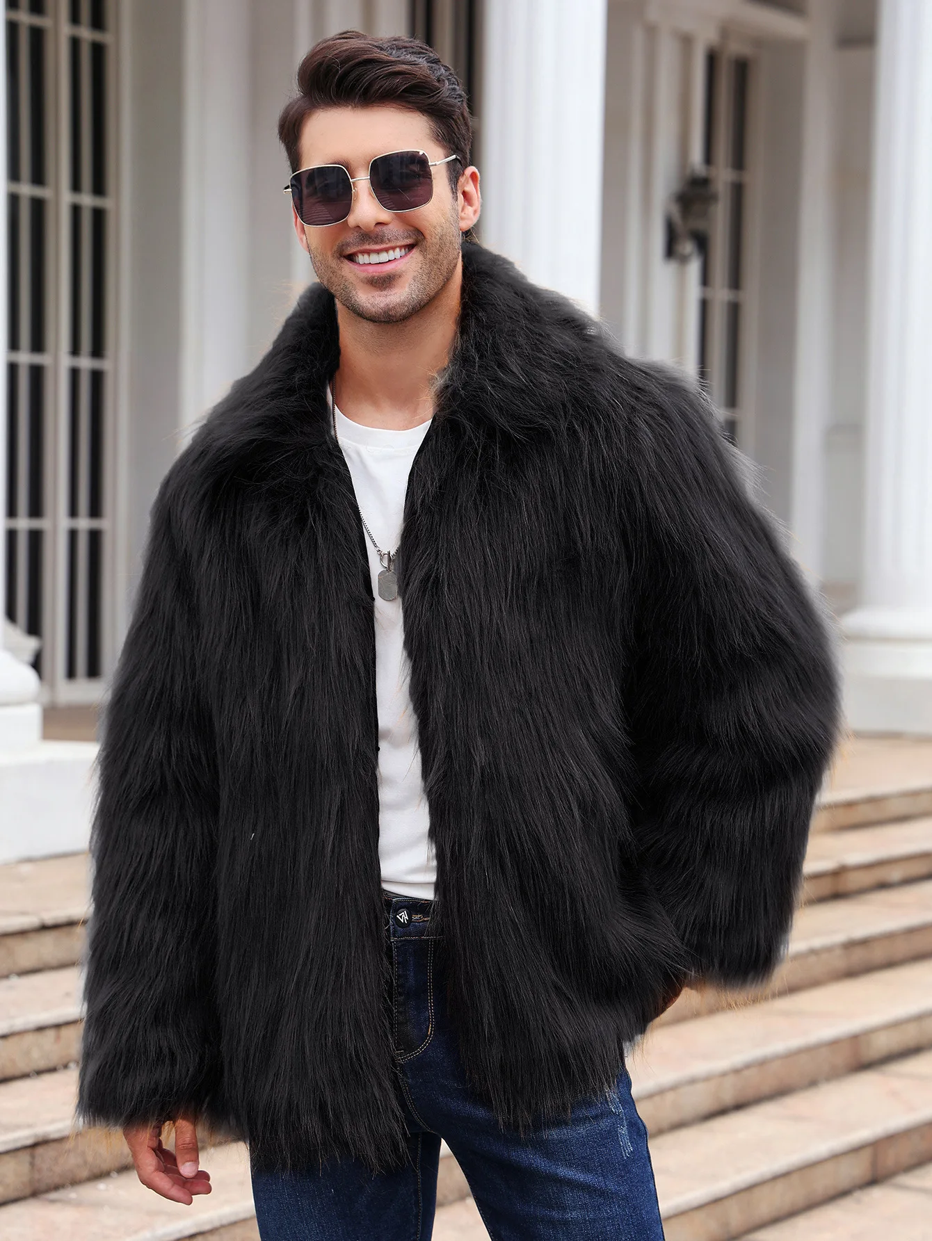 Мужская куртка из искусственно – обзор и цена Men Formal Wear Coat