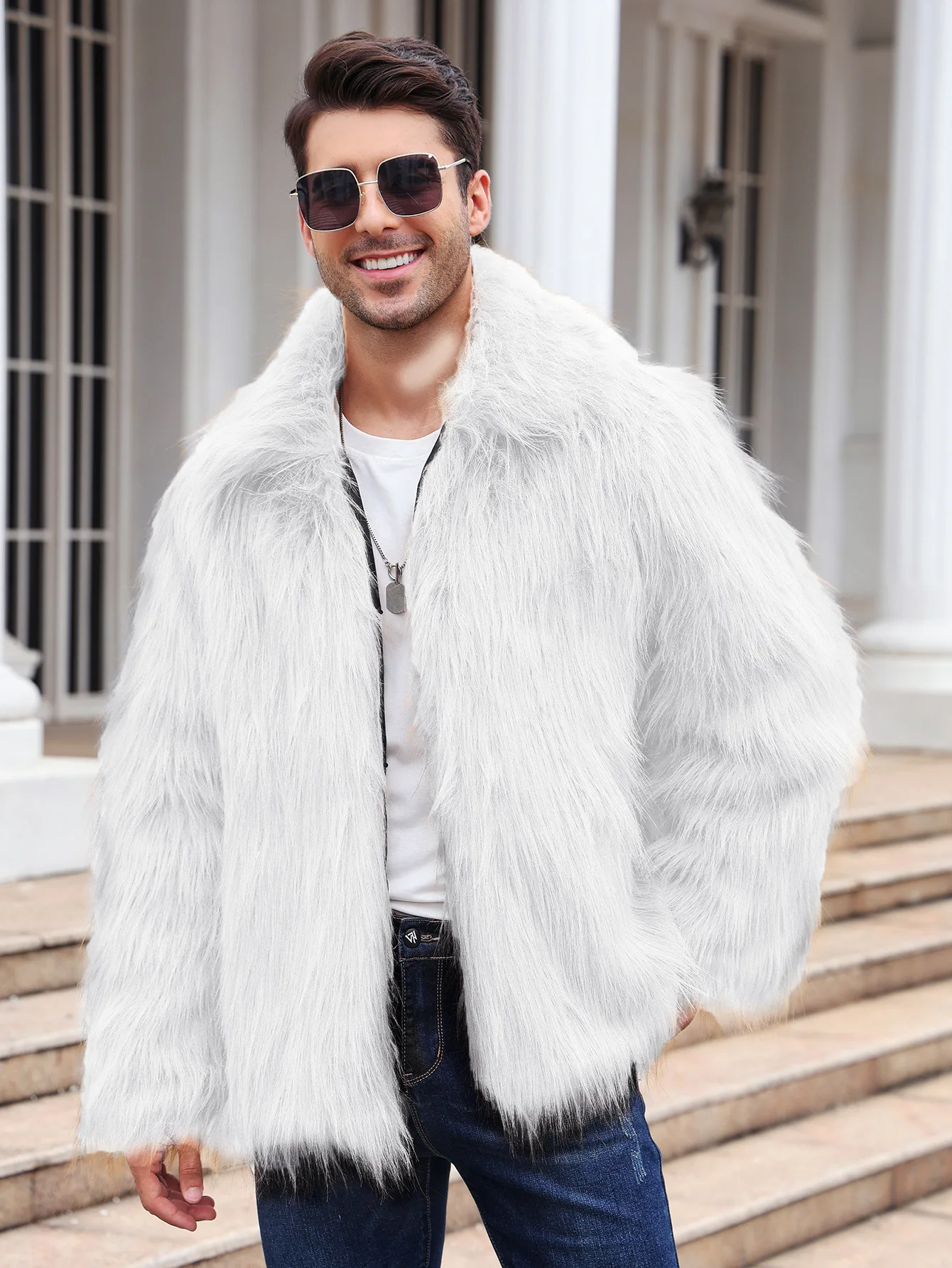 Мужская куртка из искусственно – обзор и цена Men Formal Wear Coat
