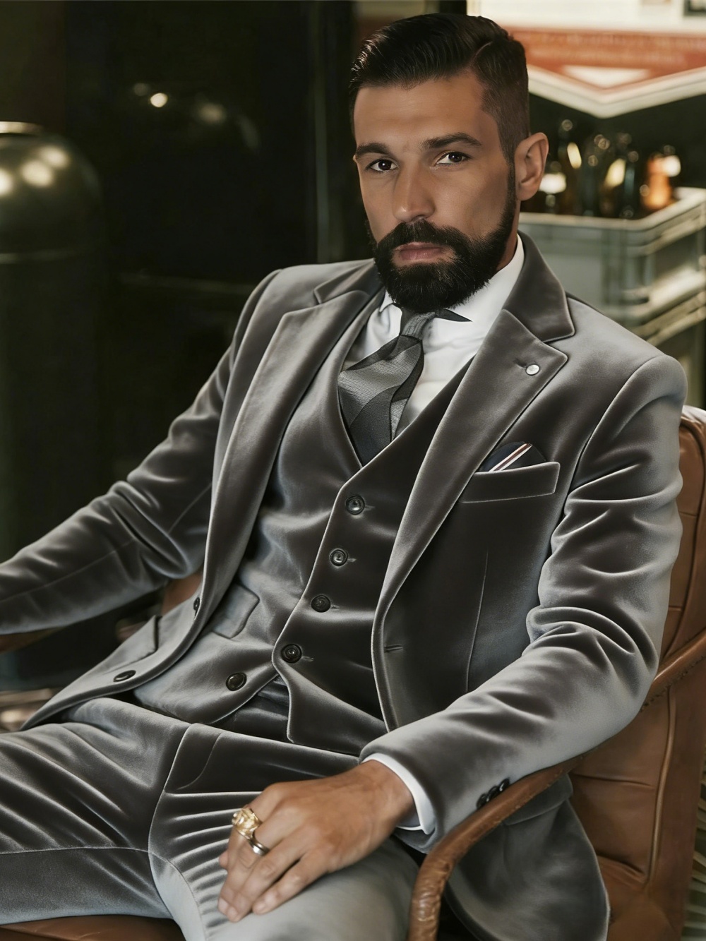 Мужской бархатный костюм-тройк – обзор и цена Men Formal Wear For Wedding