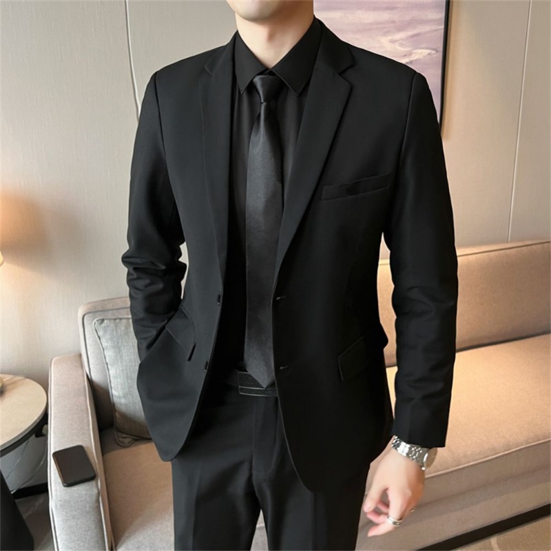 Мужской костюм-двойка притален – обзор и цена Korean Men Formal Wear