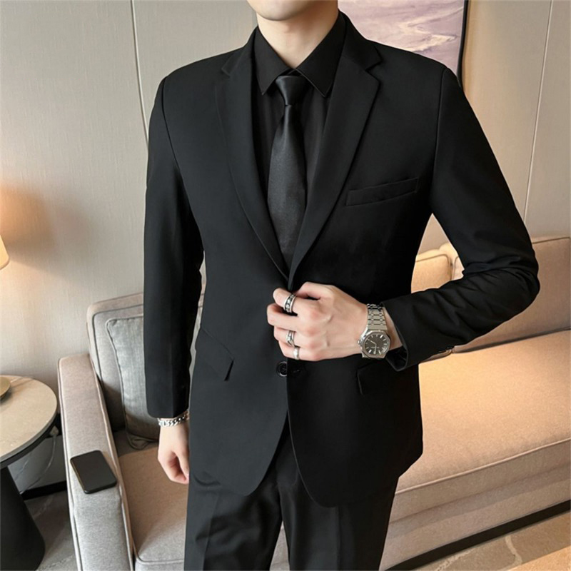 Мужской костюм-двойка притален – обзор и цена Korean Men Formal Wear