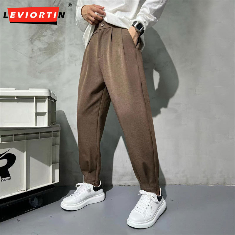 Однотонные Костюмные брюки, му – обзор и цена Korean Men Formal Wear
